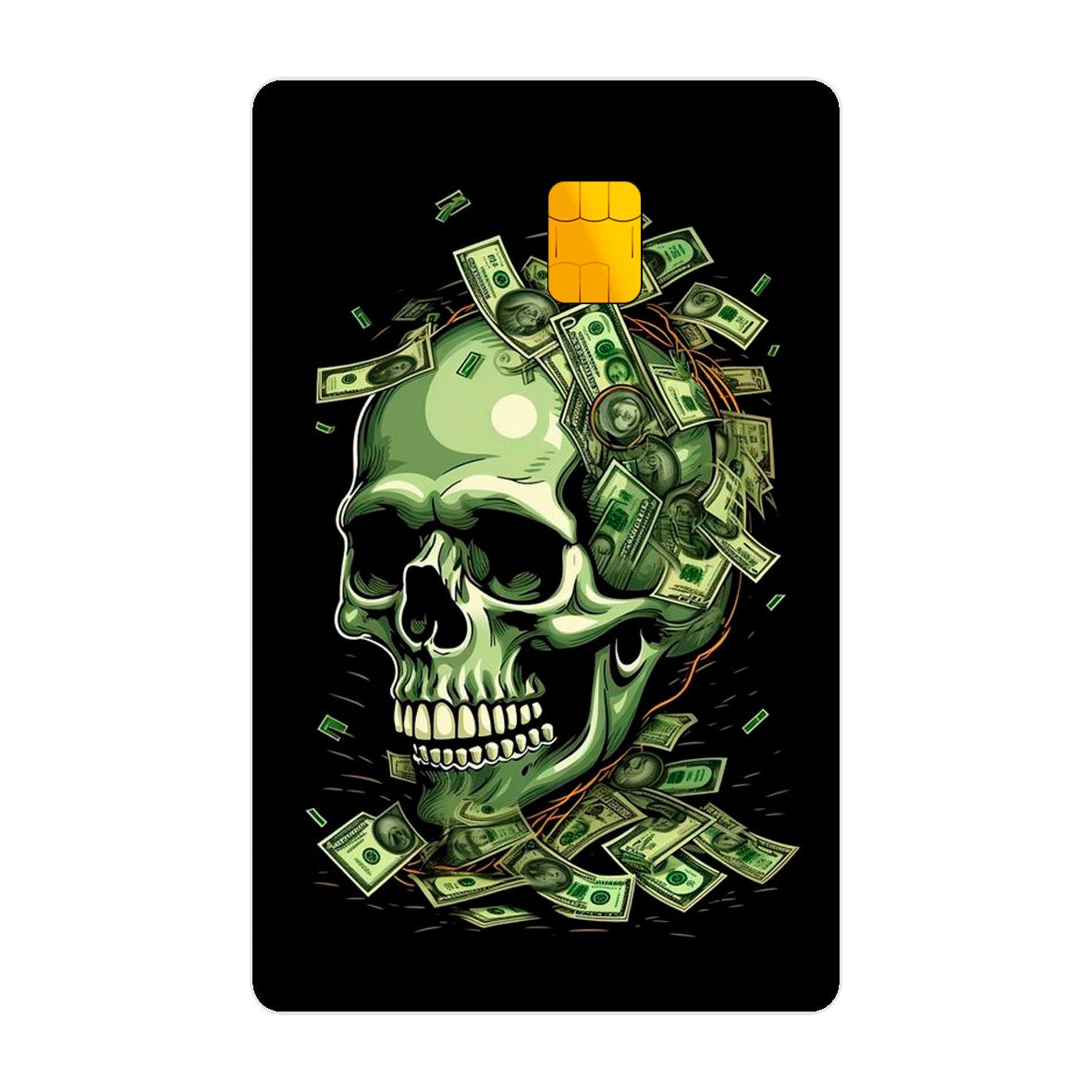 CAPACARD - Película Adesiva Para Cartão - Dollar Skull CAPACARD - Película Adesiva Para Cartão - Dollar Skull